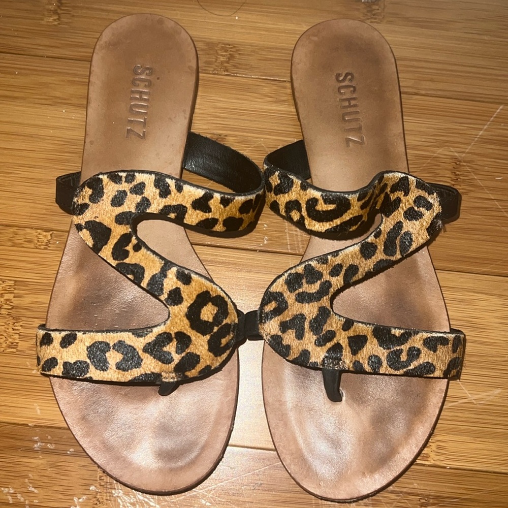 Schutz leopard sandals